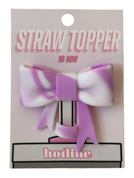 Large Bow Straw Toppers: Mint