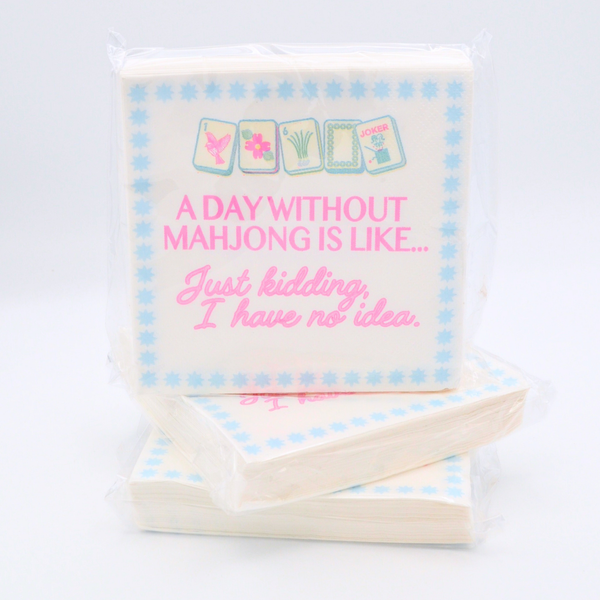 "Day Without Mahjong" Cocktail Napkins
