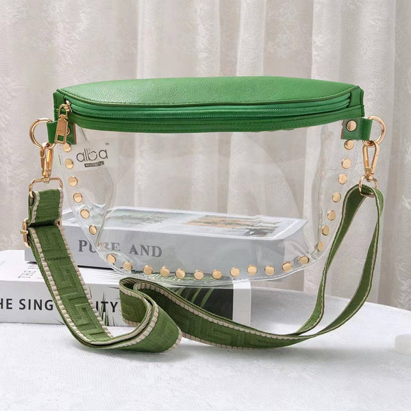 Lorna Clear Gameday Studded Crossbody Bag