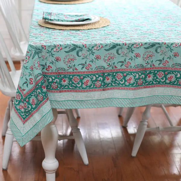 Tablecloth Lilibet Cranberry Mint
