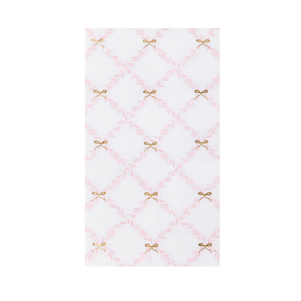 Pink Trellis Guest Towels - Thumbnail 2