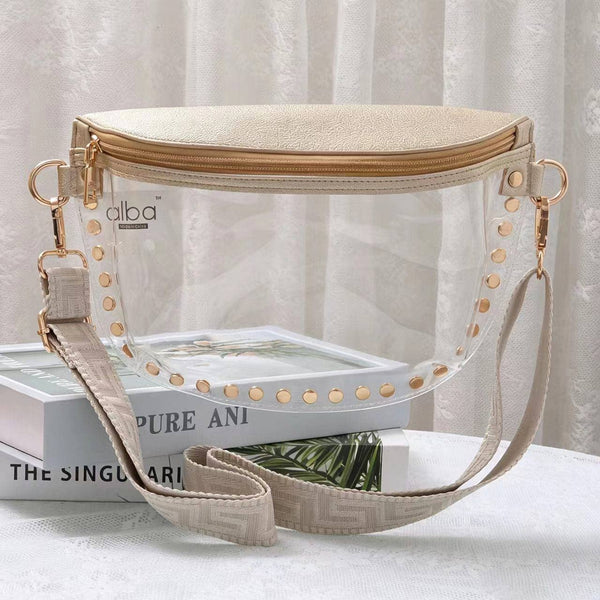 Lorna Clear Gameday Studded Crossbody Bag