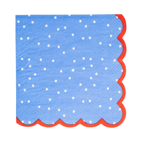 Americana Polka Dot Cocktail Napkin Set