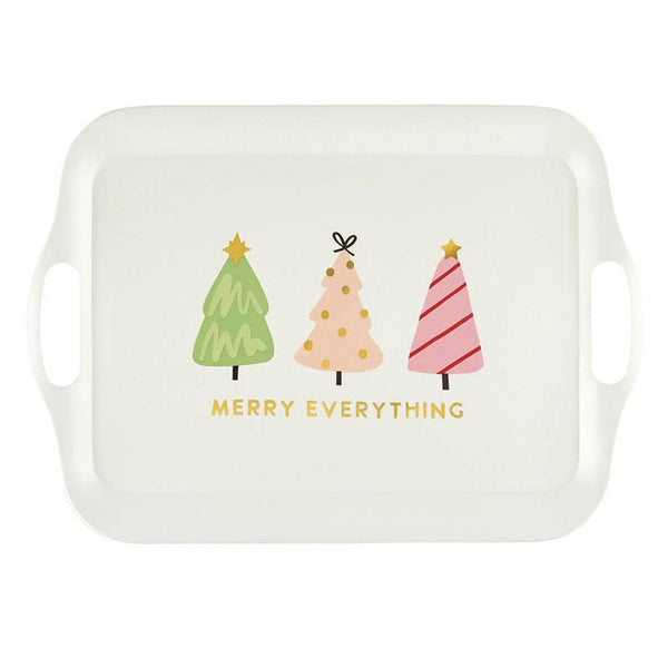 Bamboo Tray - Merry Everything: 3 trees