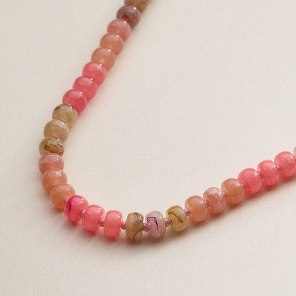 Beaded Necklace: Light Blue