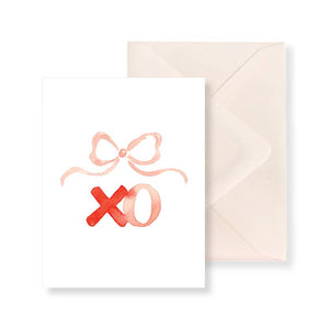 XO with Pink Bow Card