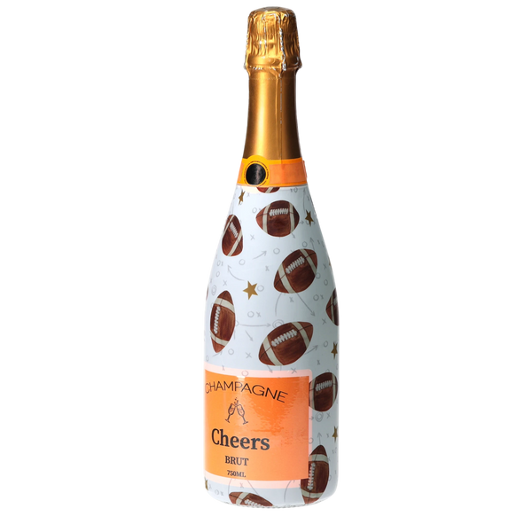 Footballs Champagne Bottle Wrap