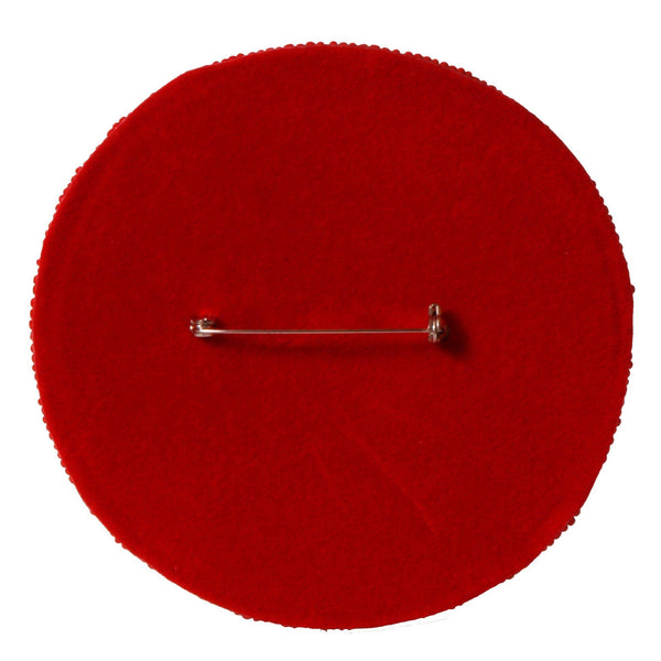 Alabama Roll Tide Beaded Button in Crimson and White by Desden