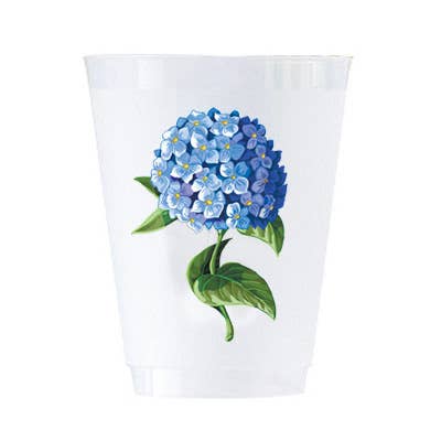 Blue Hydrangeas Shatterproof Cups | Set of 8