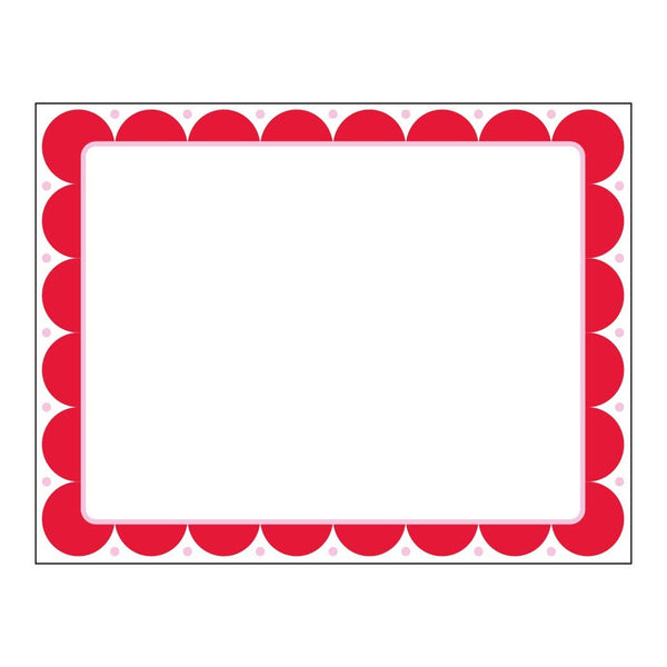 SCALLOP FLAT STATIONERY: Shocking Pink