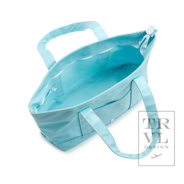 Medium Tote - Coated Canvas Midi Lake Blue