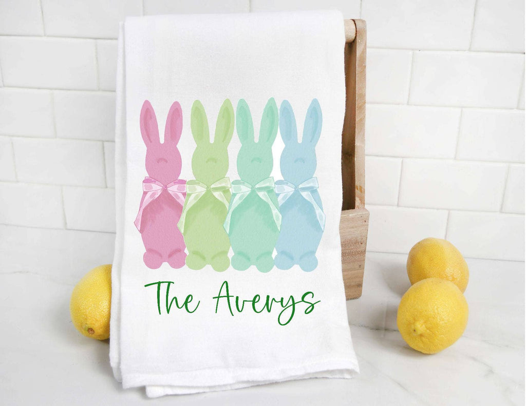Homewood Flocked Easter Bunny Tea Towel - Thumbnail 2