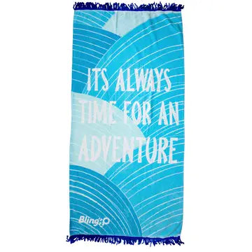 It's Always Time for An Adventure Beach towel