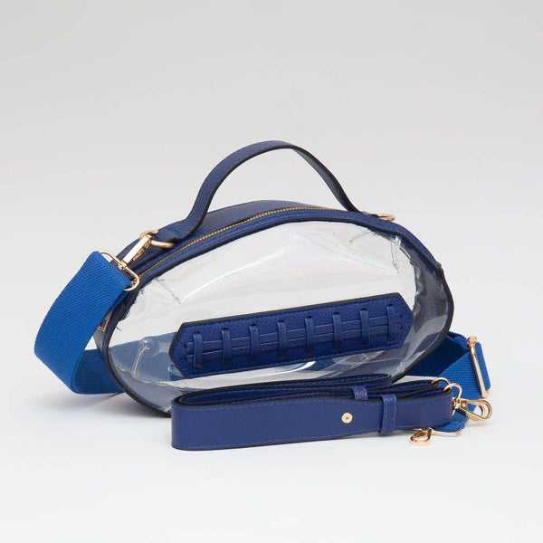 Clear Gameday Football Stitch Detail Crossbody Bag