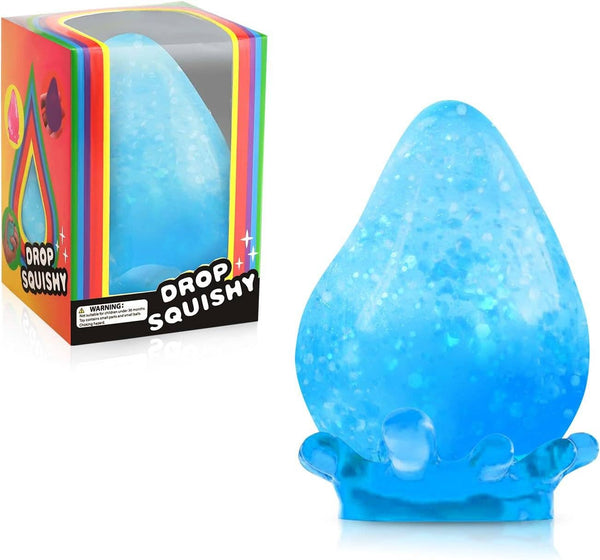 Cube Teardrop Blue Squishy