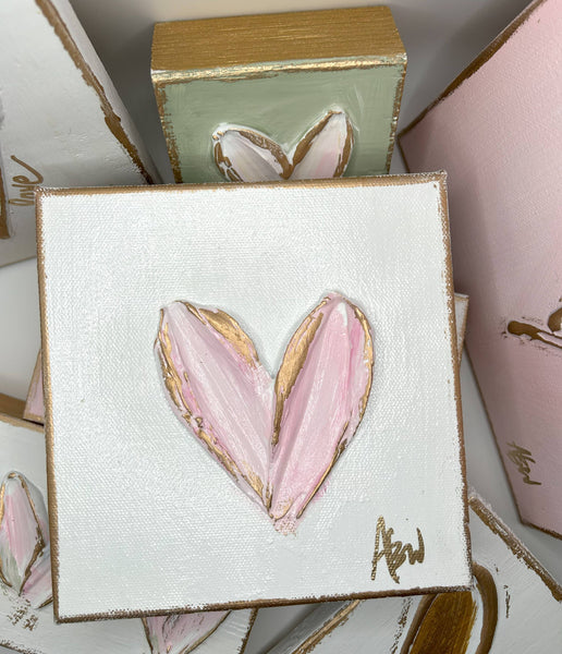 Heart on canvas