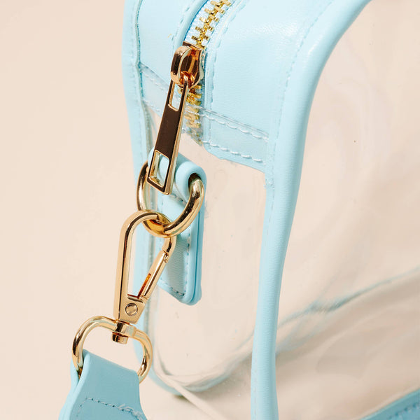 Game Day Clear Crossbody Bag: Silver