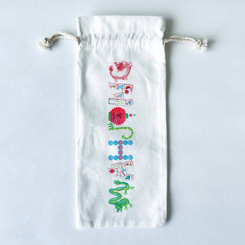 Mahjong Typography Wine/Liquor Bottle Gift Bag