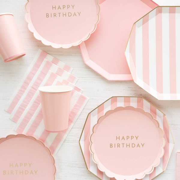 PETAL PINK CABANA STRIPE GUEST TOWELS