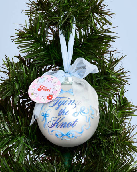 Tying the Knot Ornament - Engagement Christmas Gift