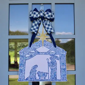 Chinoiserie Nativity Door Hanger