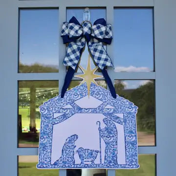 Chinoiserie Nativity Door Hanger