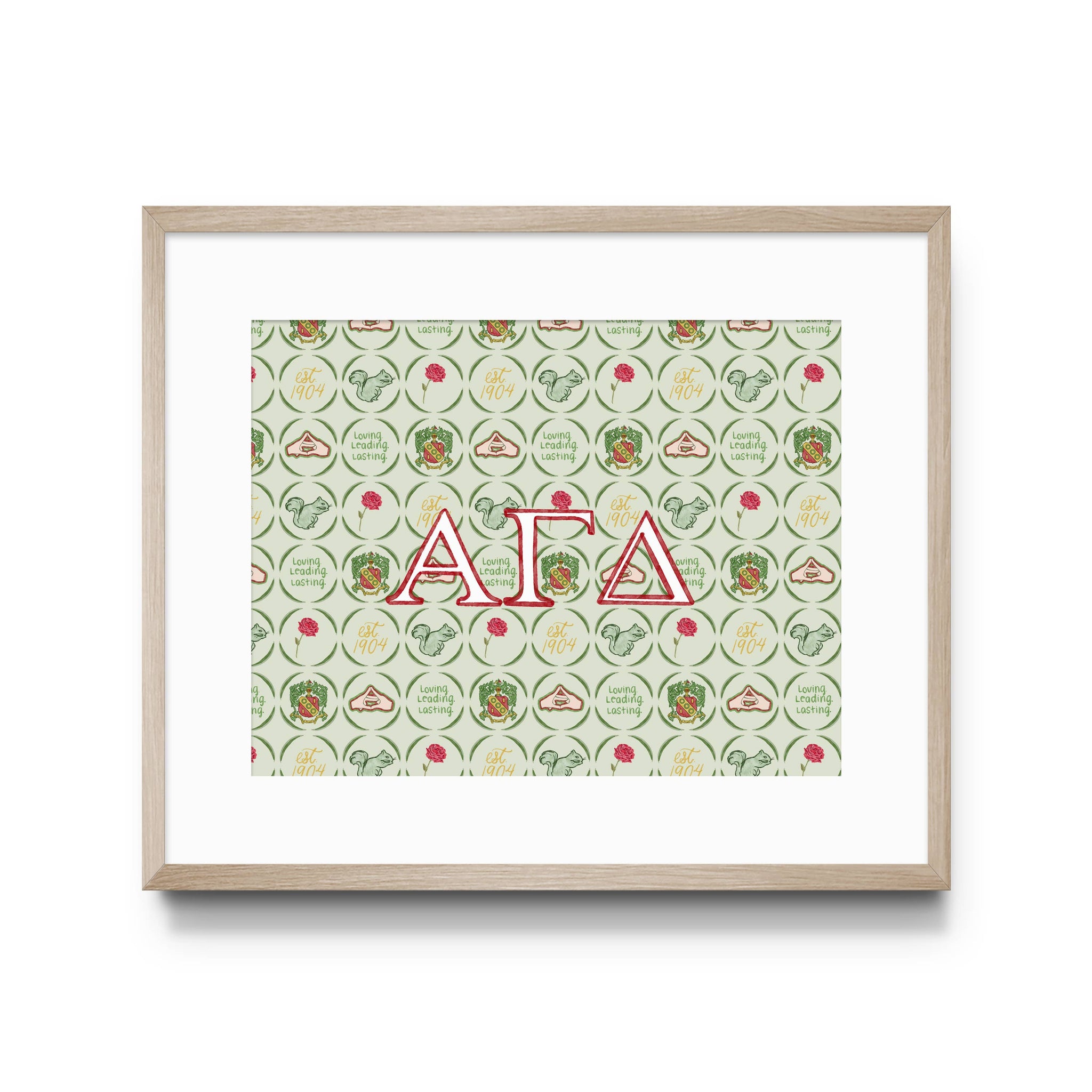 Alpha Gamma Delta Omega Art Print, Sorority : 5x7