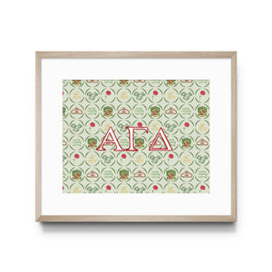 Alpha Gamma Delta Omega Art Print, Sorority : 5x7