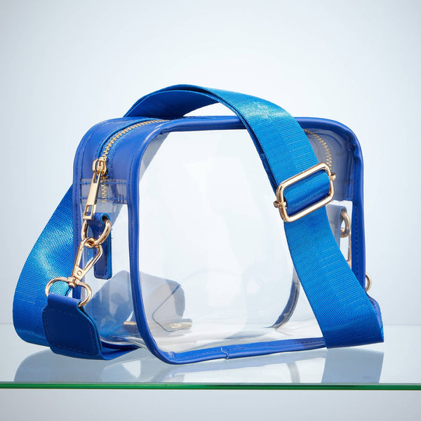 Game Day Clear Crossbody Bag: Silver