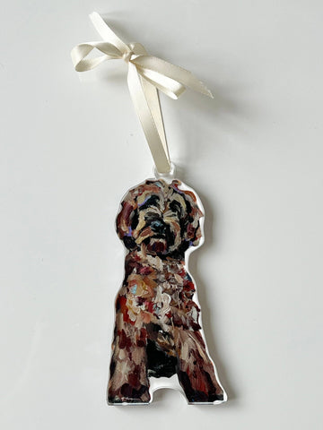 "Goldendoodle Red" ornament