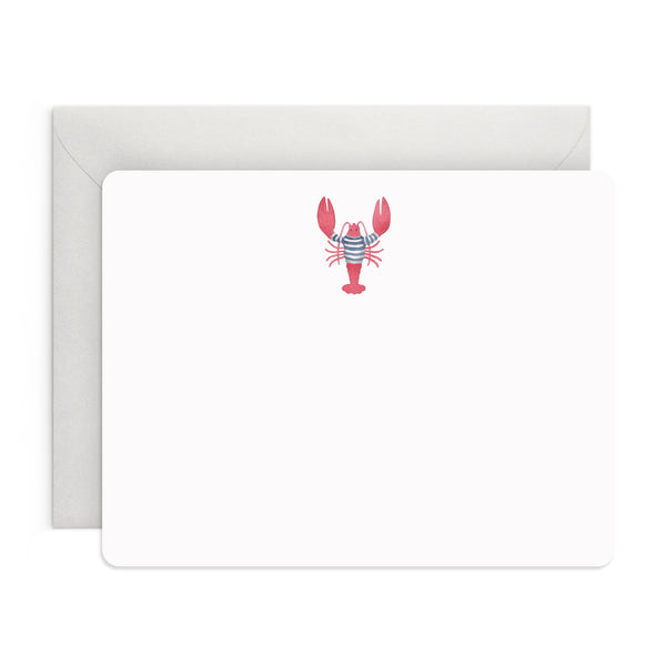 Lobster Flat Notes – Boxed Set of 8 Coastal Notecards