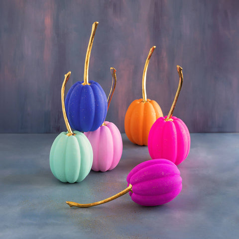 Glitterville Rainbow Pumpkin Tall, Large