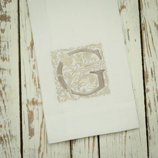 Monogram Assortment Linen Towel - Thumbnail 4