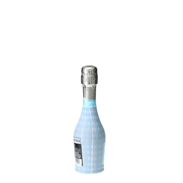 Beau Bottles Powder Blue Picnic Gingham - MINI Prosecco Collection - Set of 6 (Wraps Only)