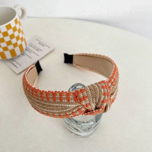 Woven Rattan Knot Headband: Assorted