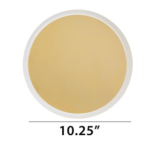 Gold & White Dinner Plate