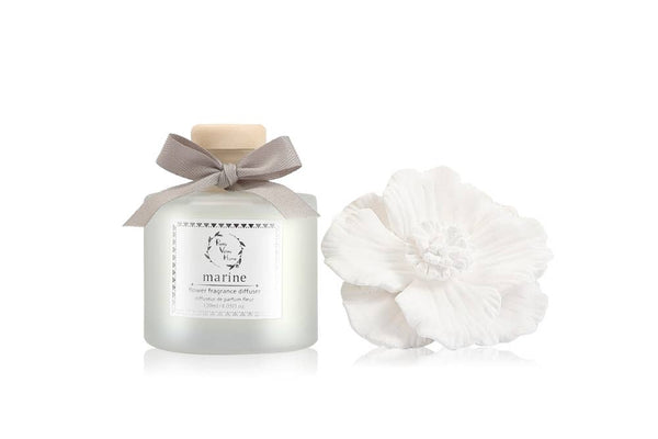 Marigold Ceramic Flower Diffuser Gift Set - Marine (Ocean B)