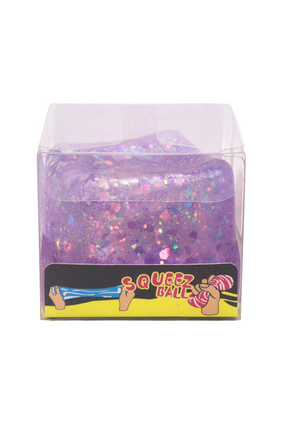 Shimmery Glitter Cube Putty Filled Squishy