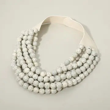 Agate Ball Bead Magnetic Clasp Necklace