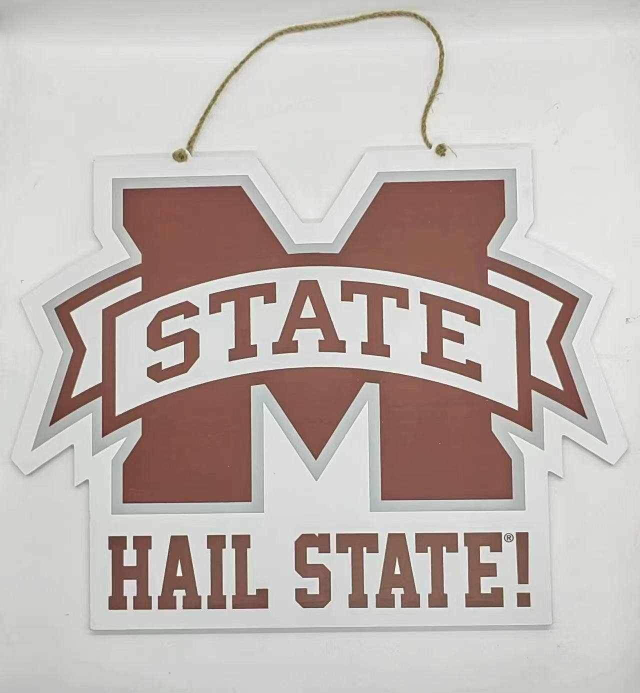 Mississippi State Logo Wood Door Hanger