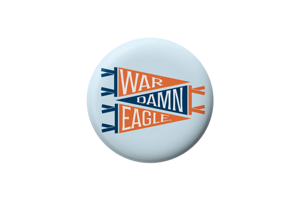 Auburn War Damn Eagle Pennant Flags Button
