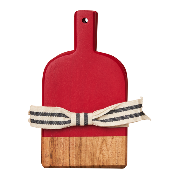 Acacia Heirloom Mini Cheese Board Set of 3 - 8x4.25" +ribbon: White