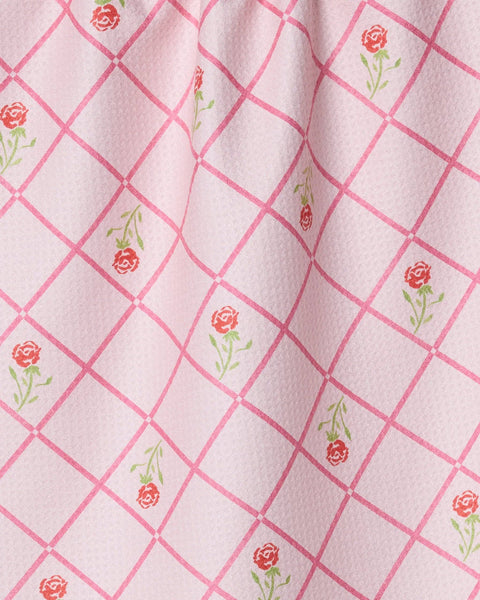 Rose Lattice Tea Towel