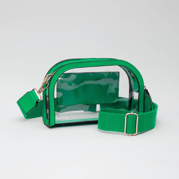 Game Day Stadium Clear Crossbody Bag: Silver