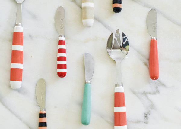Red Stripe Appetizer Spreader