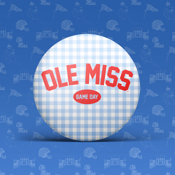 Ole Miss Game Day Buttons | Gameday Pins | College Football: OLE MISS GAME DAY GINGHAM