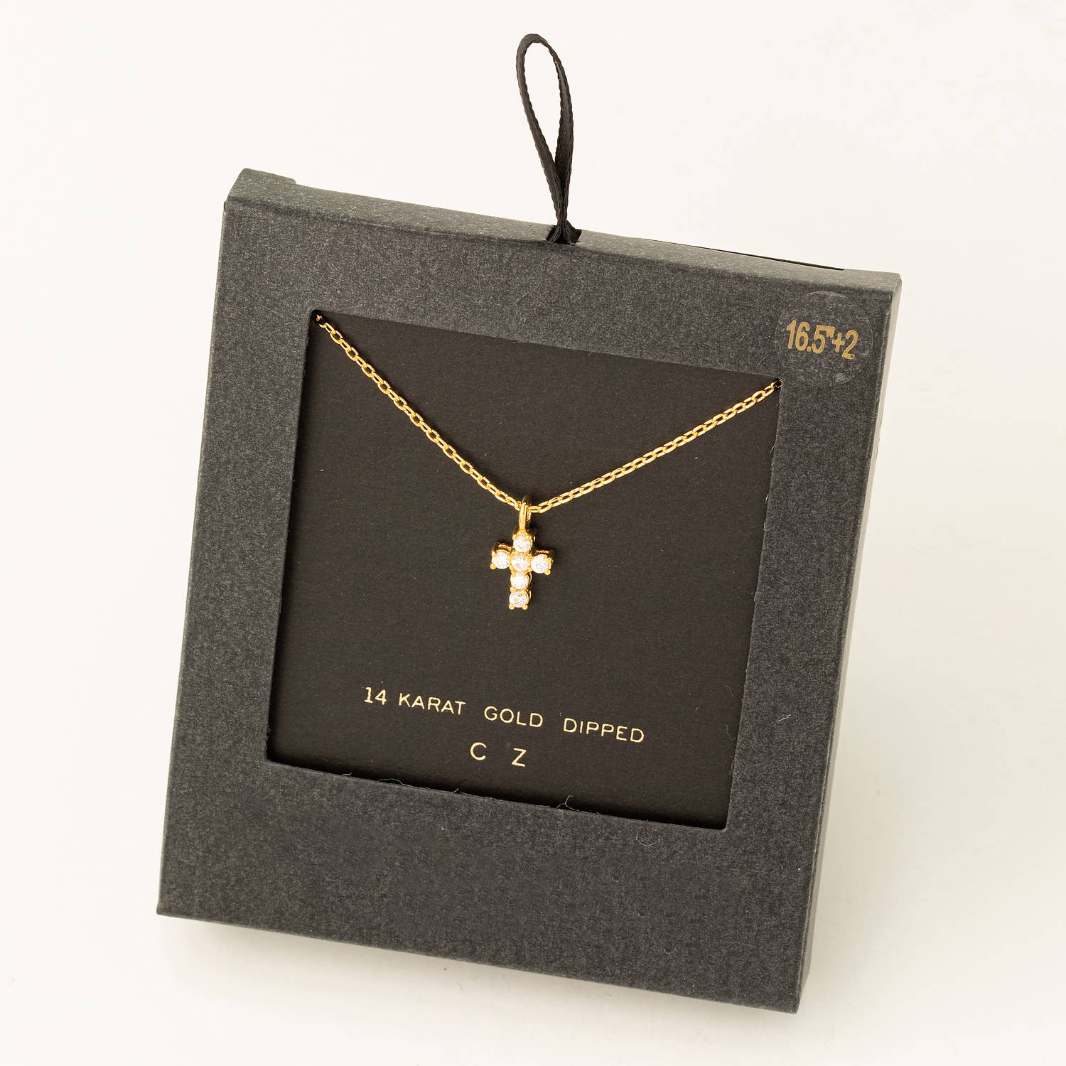 Mini Cross Charm Necklace: GD