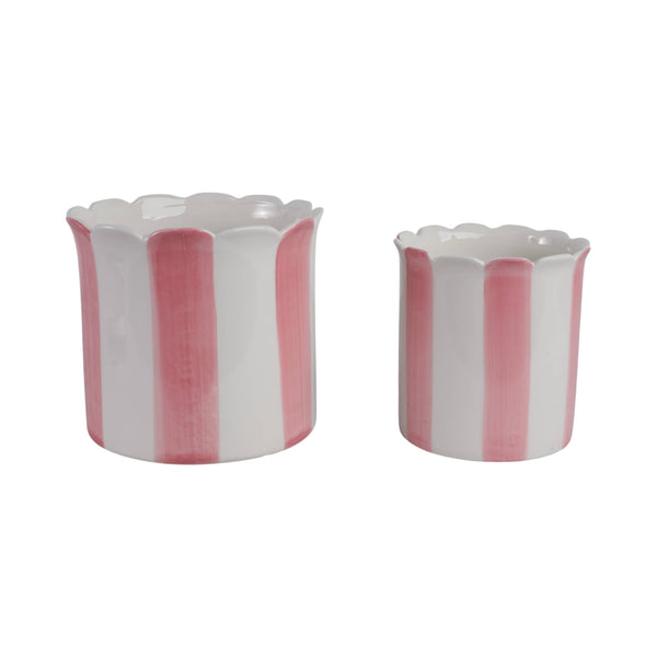 Pink Ceramic Striped Scallop