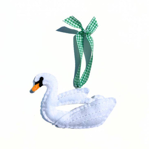 Felt Swan Ornament