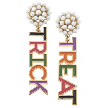 Trick or Treat Enamel Earrings